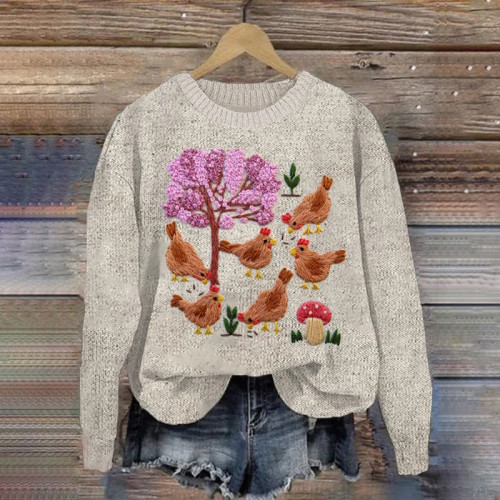 Women'S Animal Print Sweater