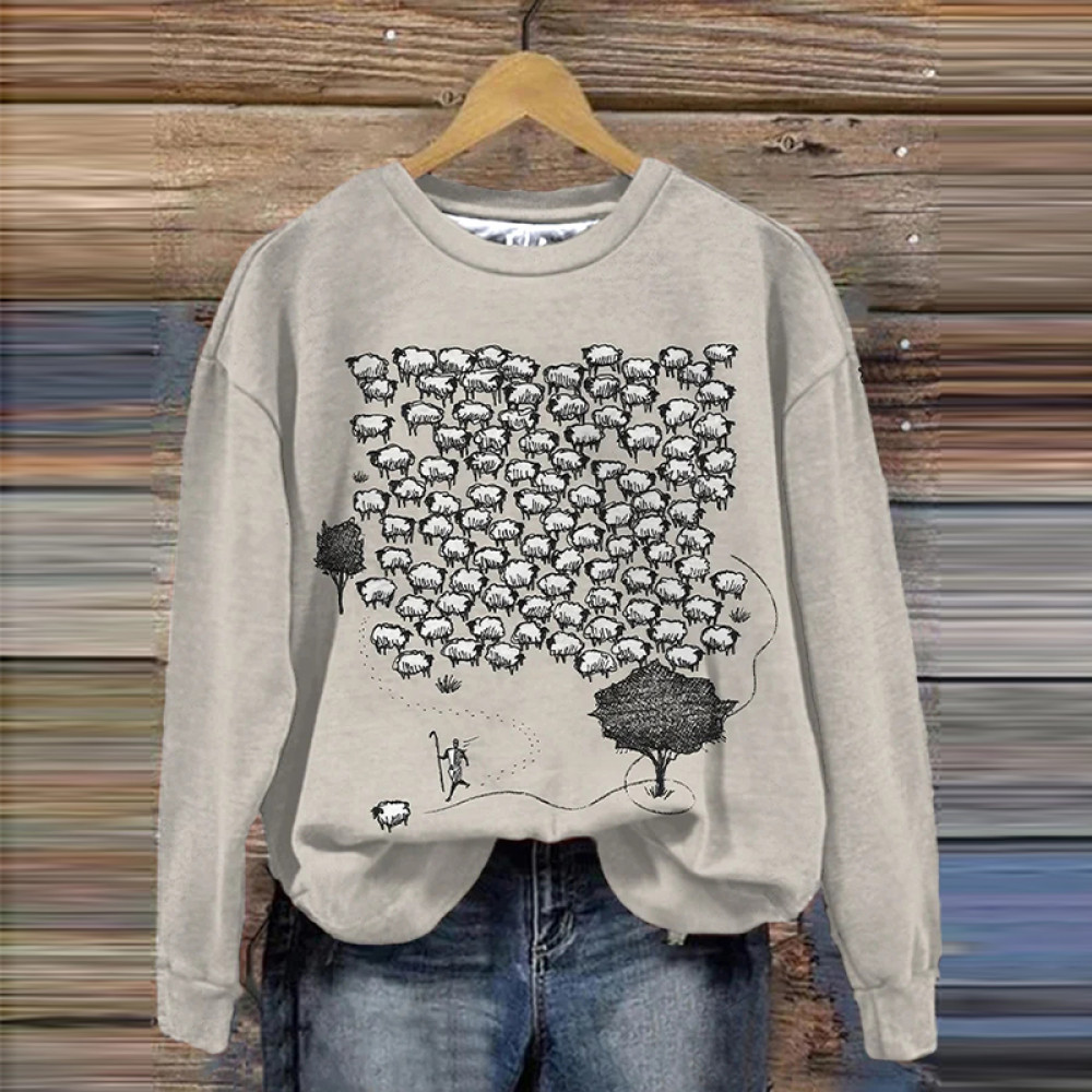 Women's Jesus Leaves the 99,Rejoices over One Lost Sheep Sweatshirt