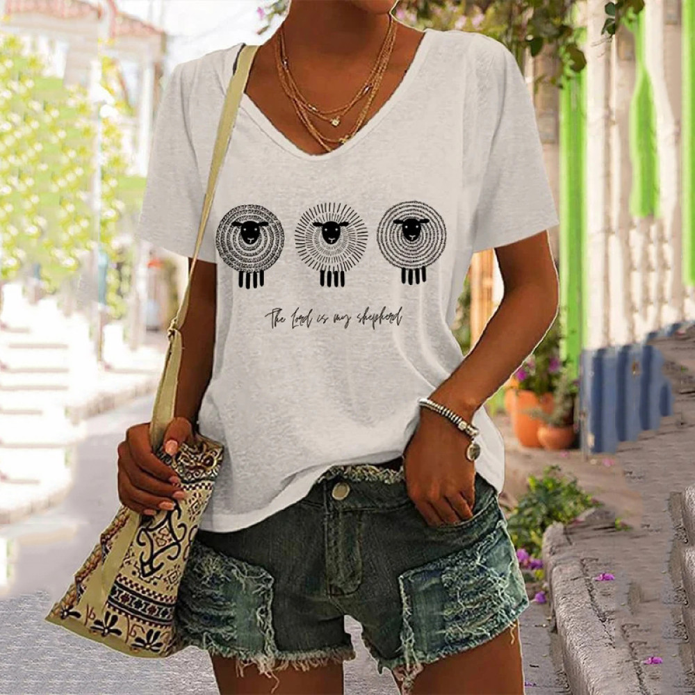 Women's The Lord is my Shepherd V-Neck T-Shirt