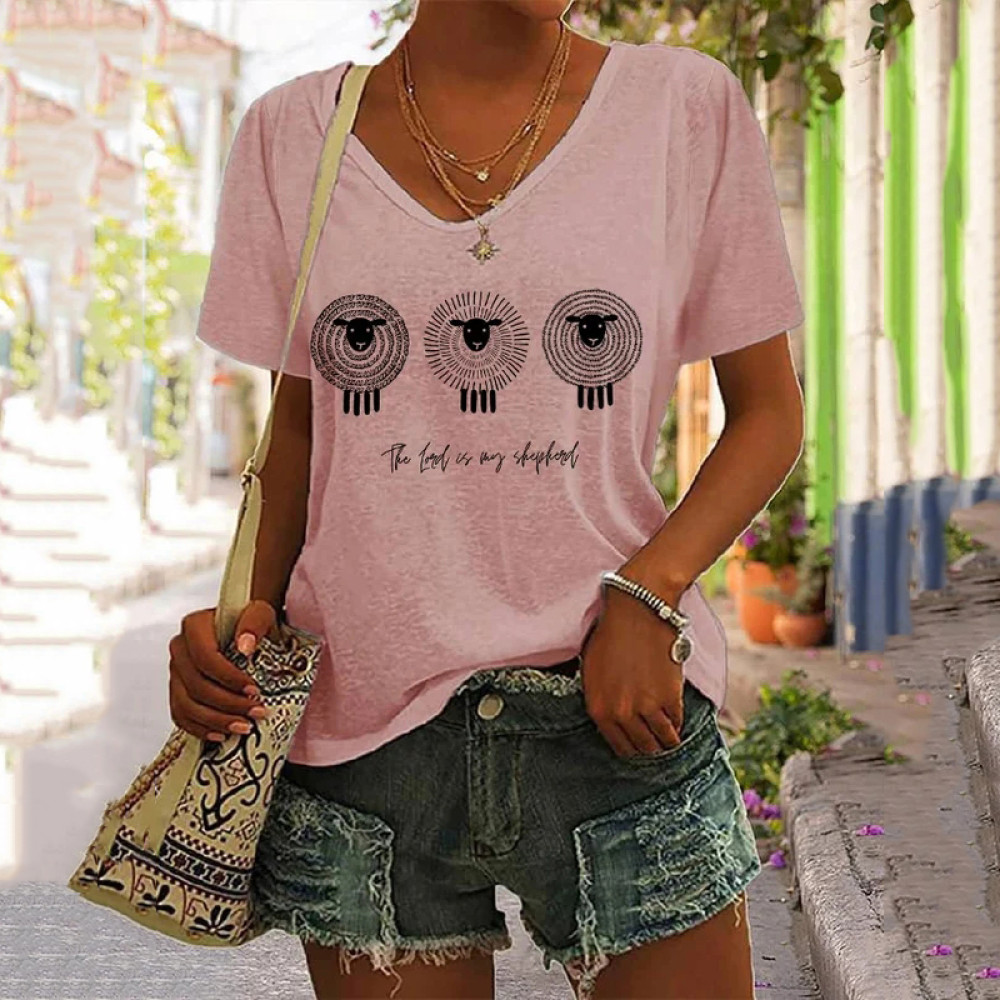 Women's The Lord is my Shepherd V-Neck T-Shirt