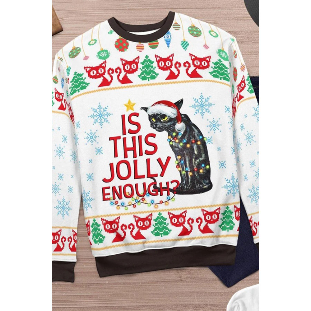 Is This Jolly Enough The Cat Long Sleeve Sweatshirt