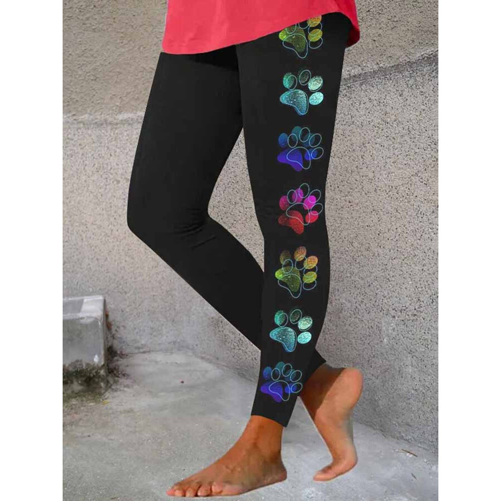 Women's Animal Paw Print Leggings
