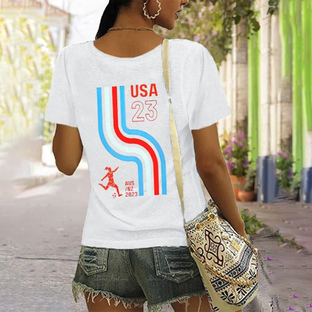 2023 US Women's Soccer Supporters Print T-Shirt