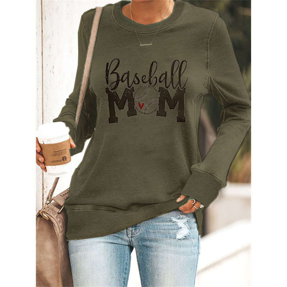 Baseball Mom Graphic Sweatshirt