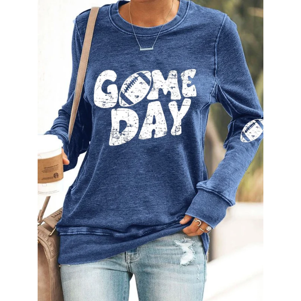 Women's Football Game Day Print Sweatshirt