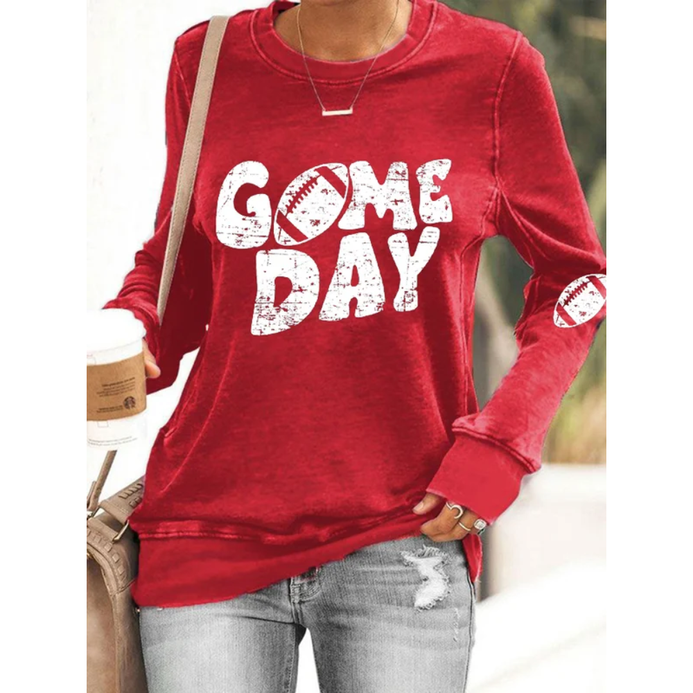Women's Football Game Day Print Sweatshirt