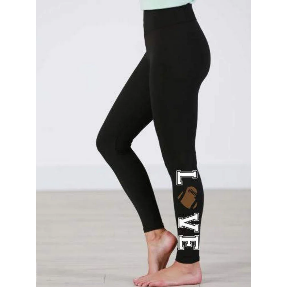 Women's Football Love Printed Leggings