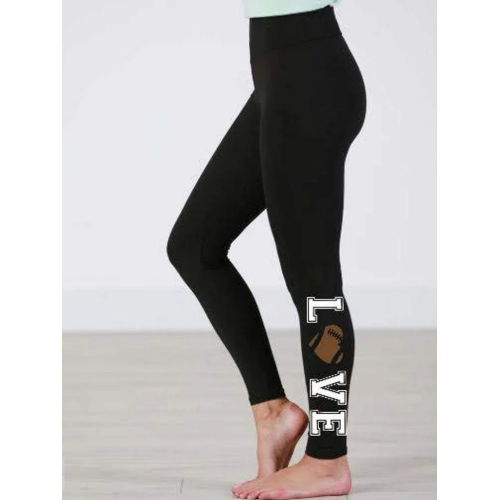 Women's Football Love Printed Leggings