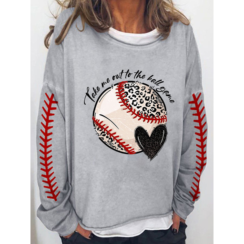 Women's Take Me Out To The Ball Game Print Sweatshirt