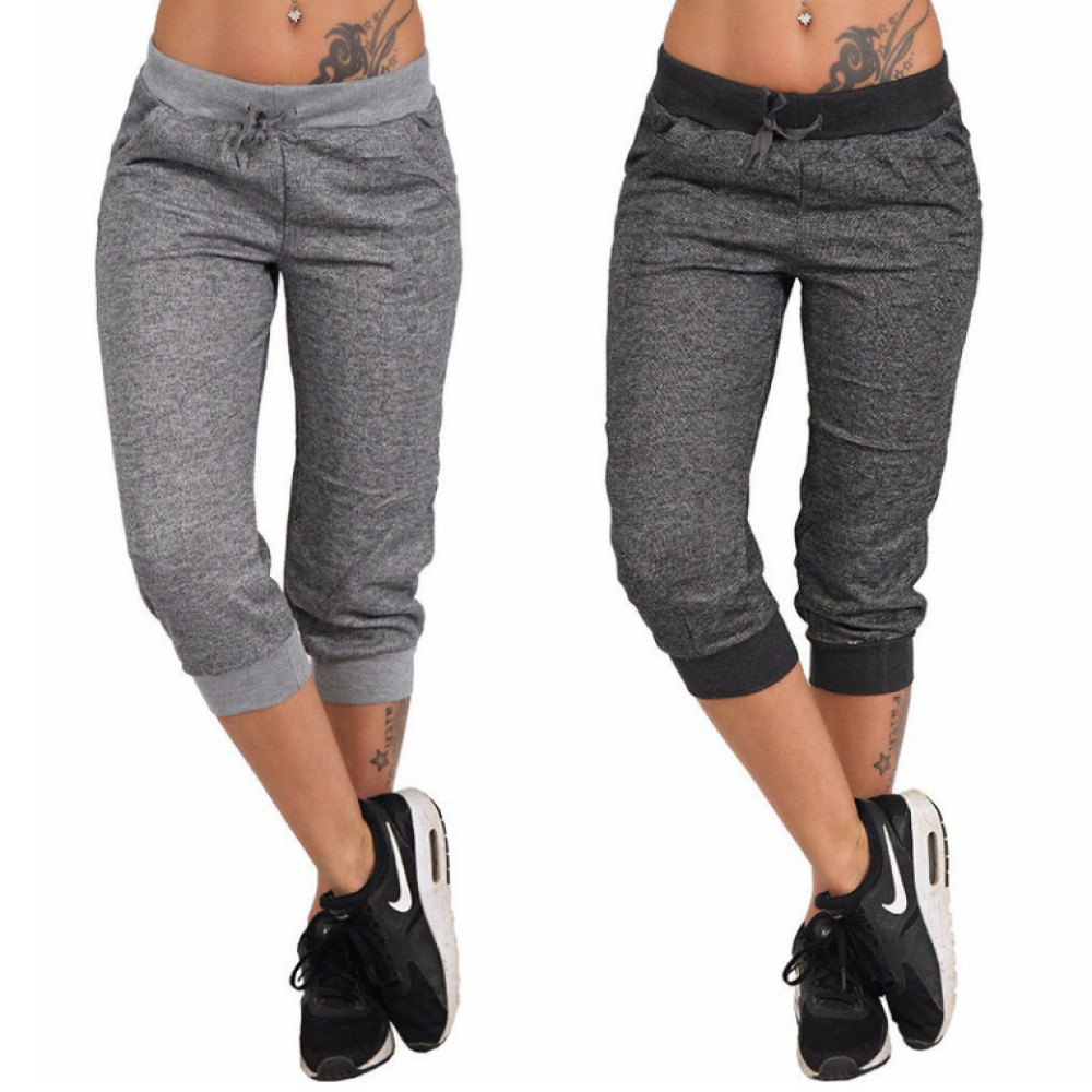 Casual Elastic Waist Joggers