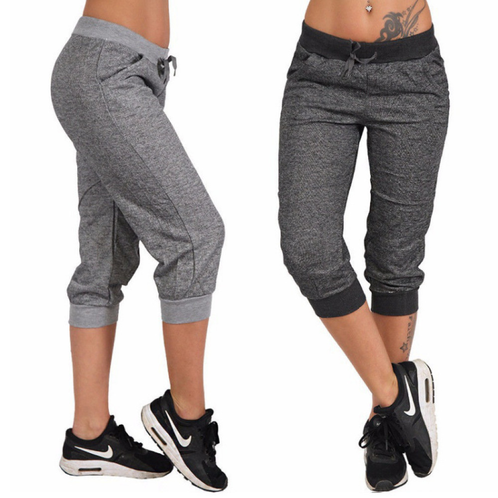 Casual Elastic Waist Joggers