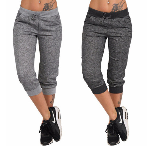 Casual Elastic Waist Joggers