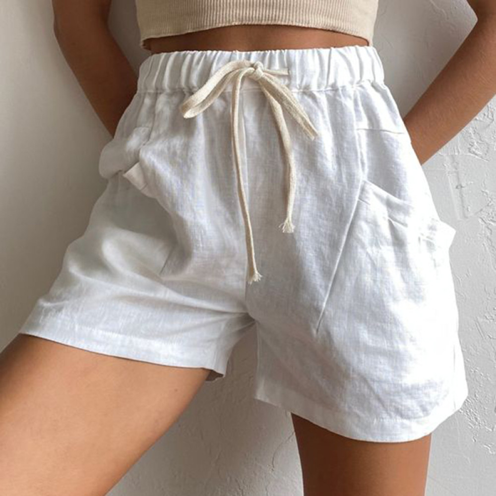 Drawstring Pocket Comfy Casual Short Pants