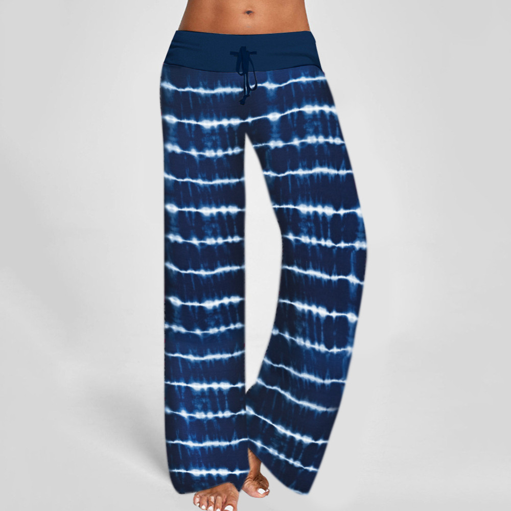 Fashion Tie Dye Loose Lace Up Lounge Pants
