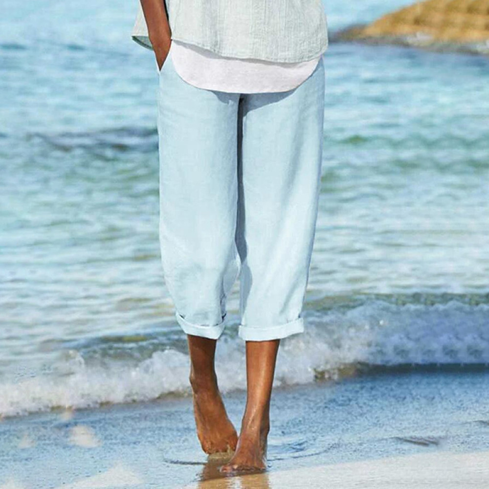 Lace Up Loose Casual Wide Leg Pants