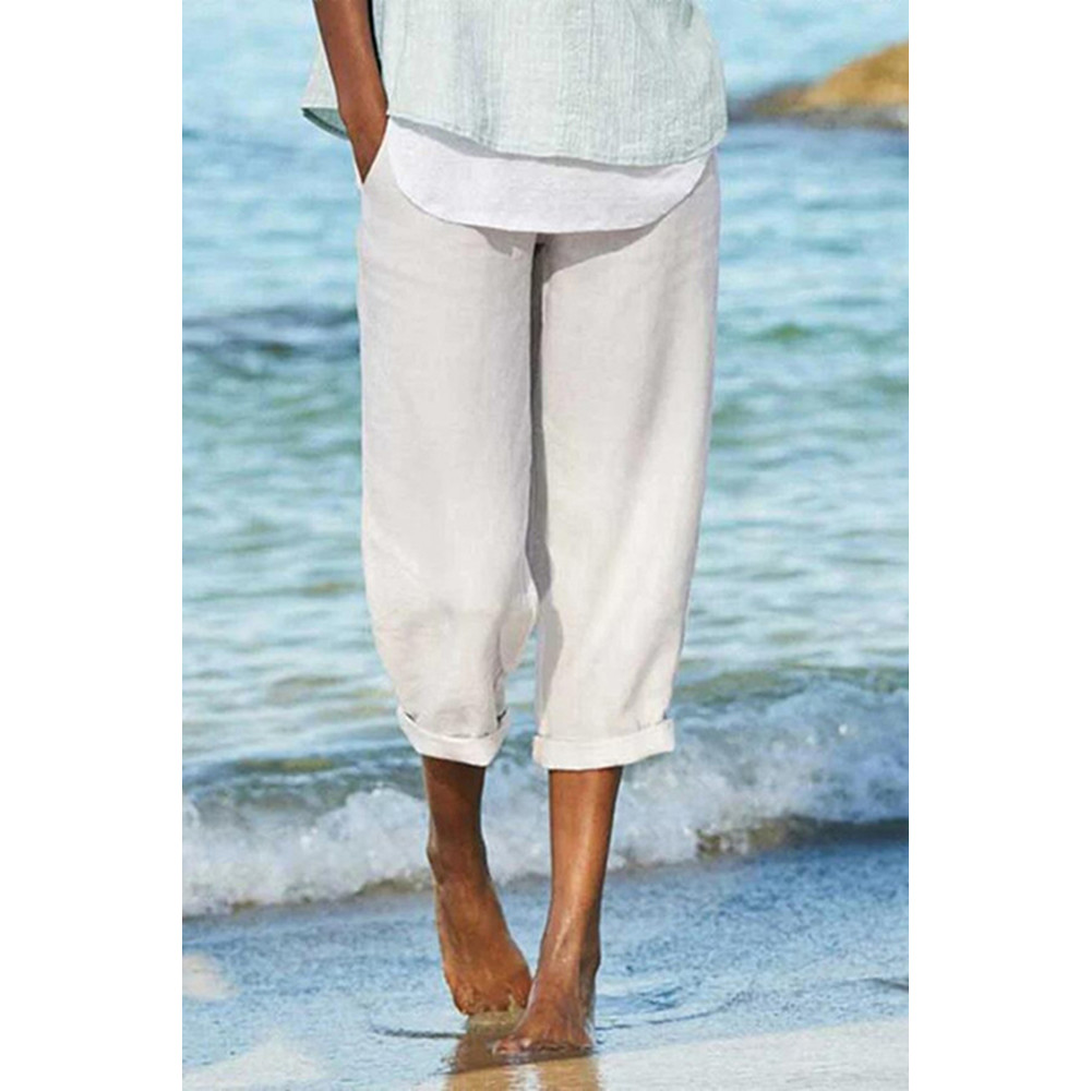 Lace Up Loose Casual Wide Leg Pants