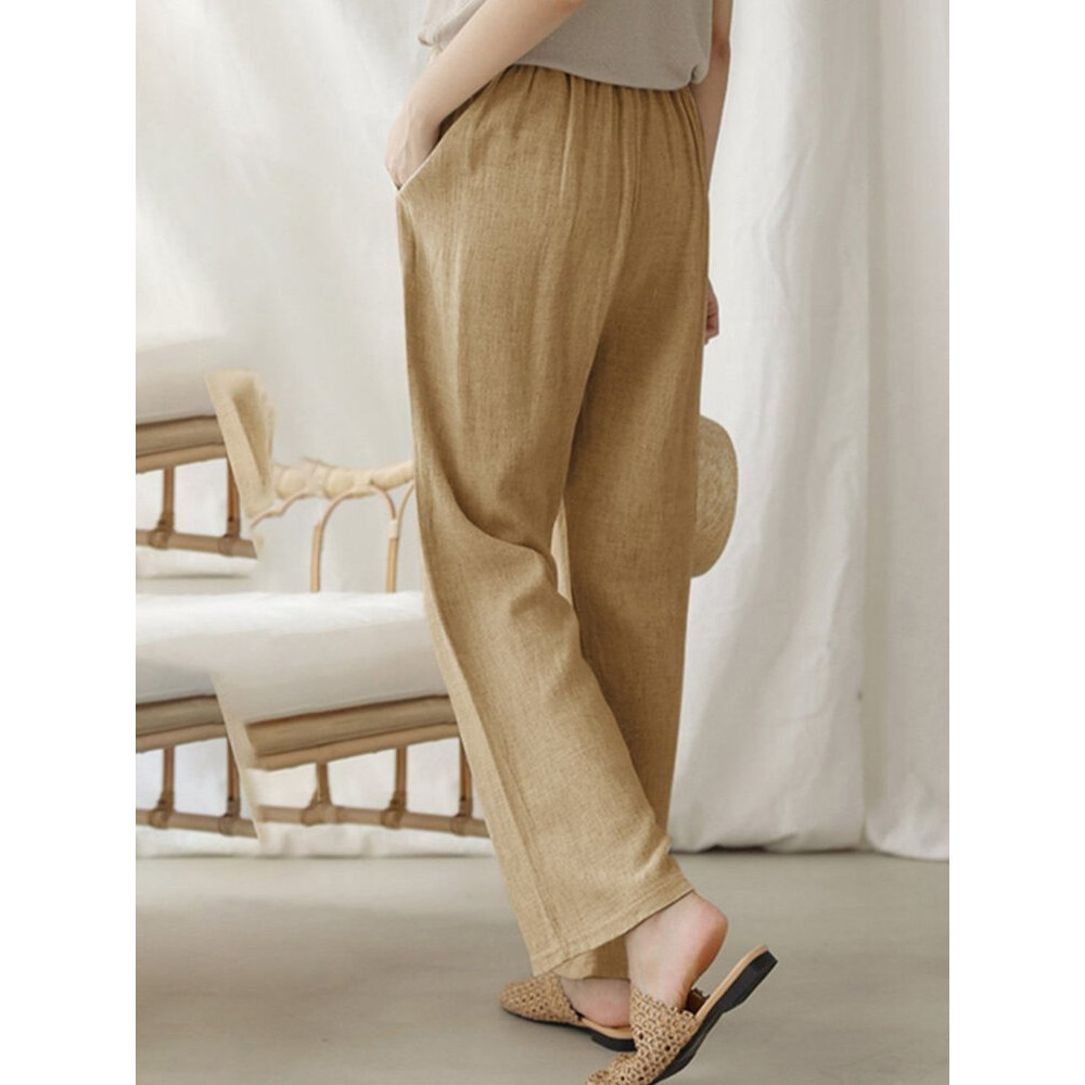 Pleated Drawstring Loose Fit Cropped Pants