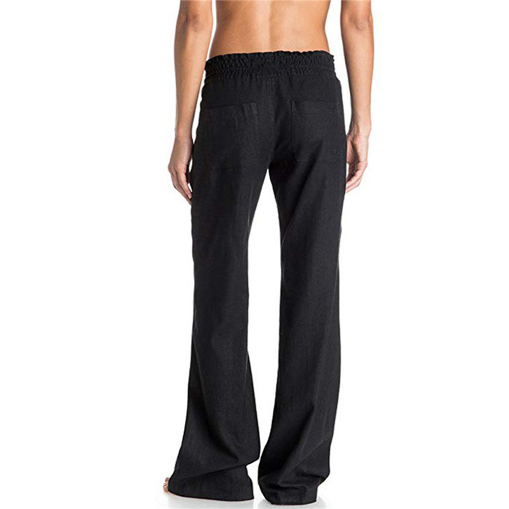 Ruffle Drawstring Bootcut Casual Pants