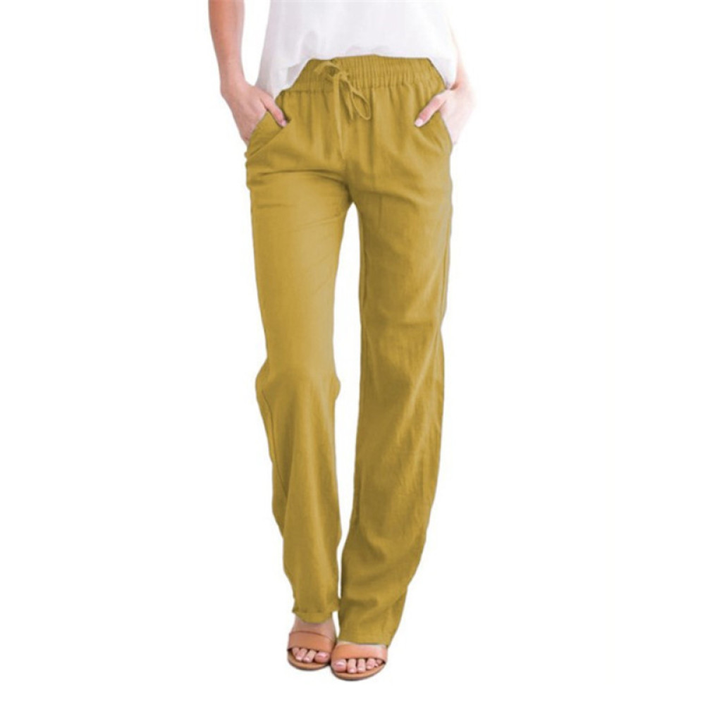 Solid Color Strap Loose Fashion Pants