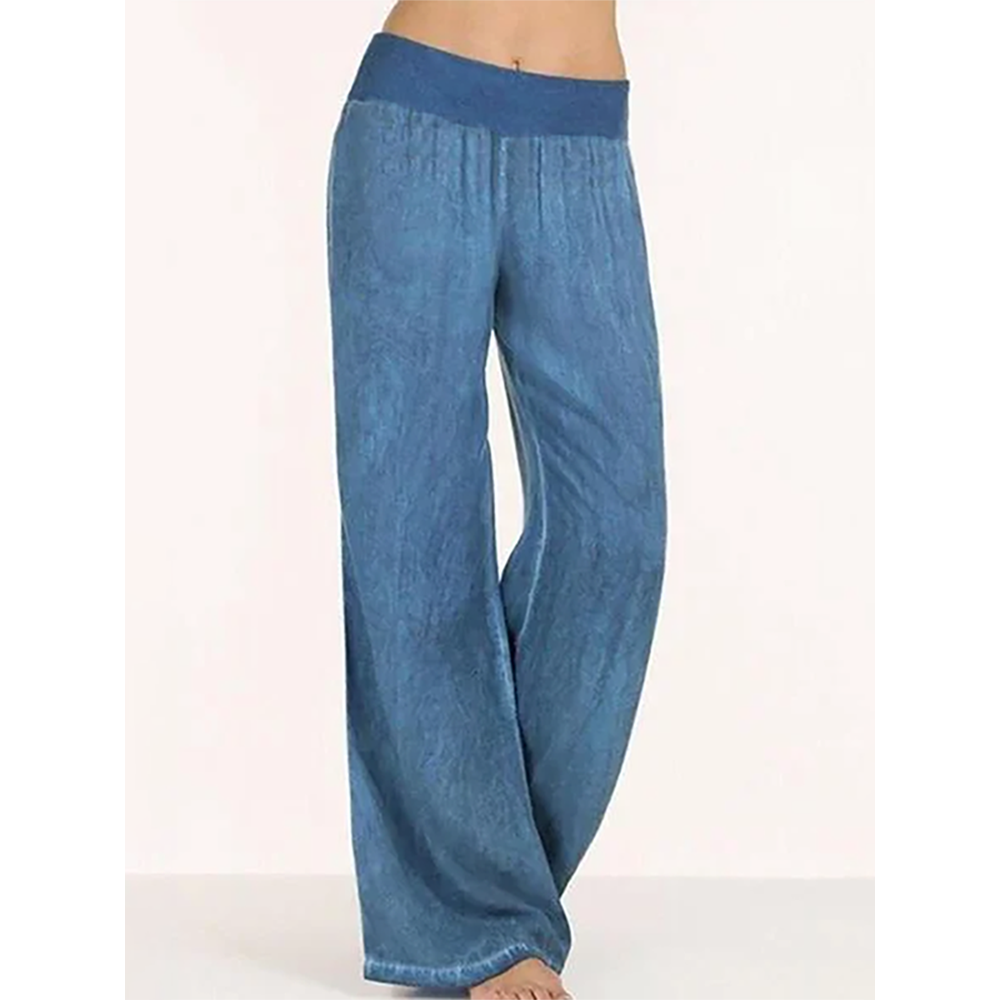 Women's Casual Basic Solid Color Loose Long Pants
