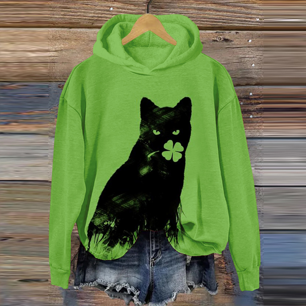 Ambivalence Cat St. Patrick'S Day Dress Up Hoodie