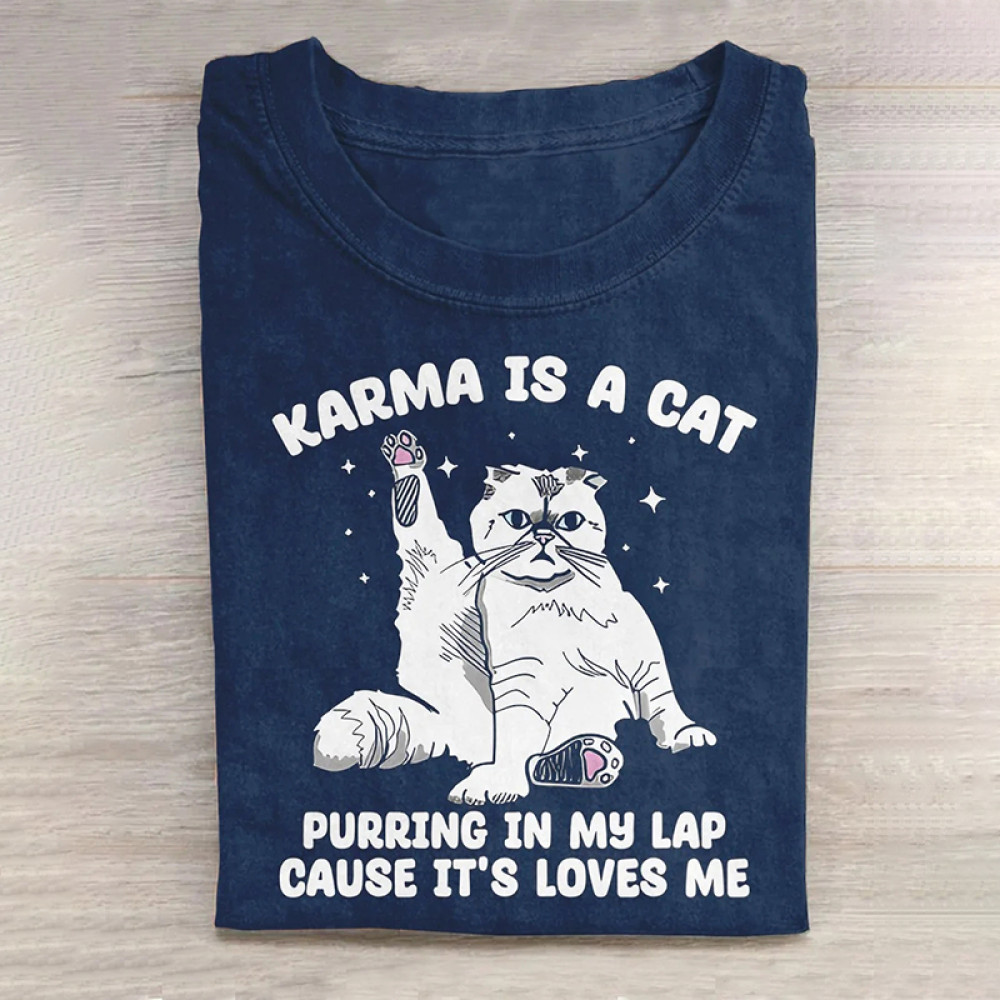 Carma Is A Cat Creative Design T-shirt