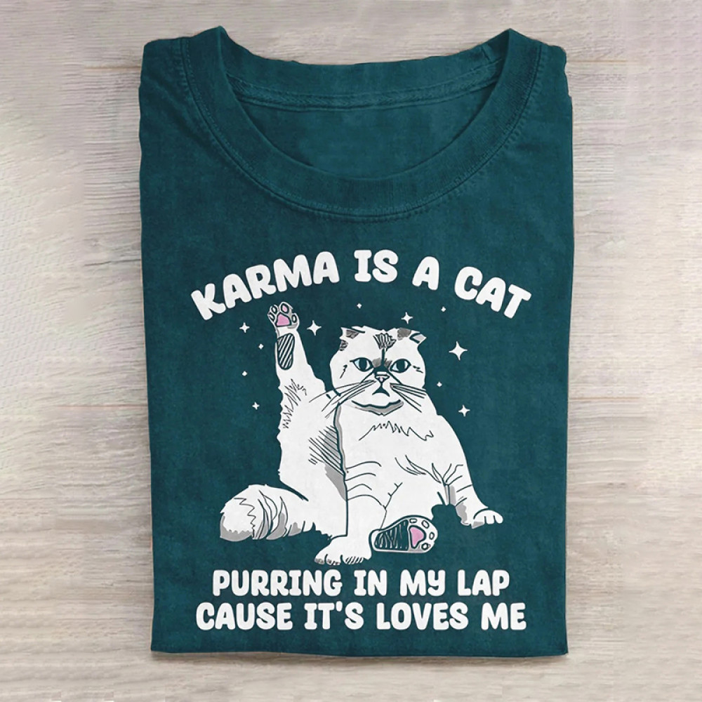 Carma Is A Cat Creative Design T-shirt