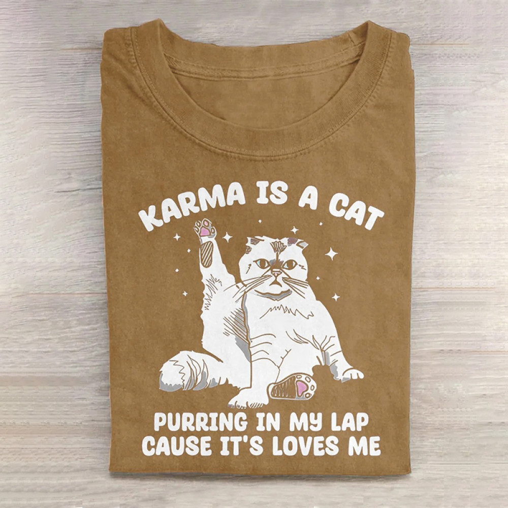 Carma Is A Cat Creative Design T-shirt