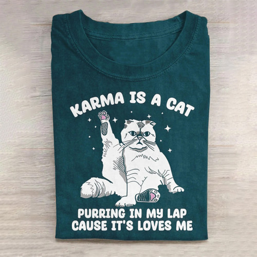 Carma Is A Cat Creative Design T-shirt