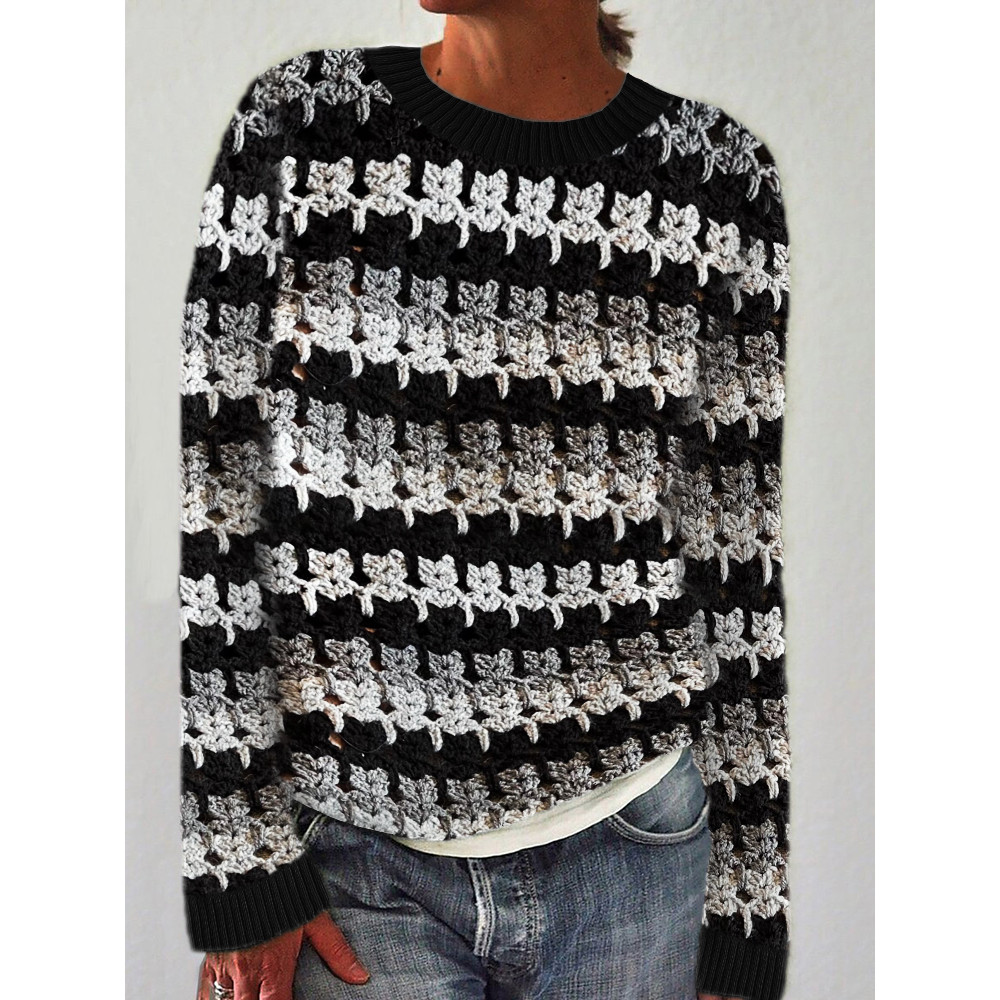 Cats Crochet Art Cozy Sweater