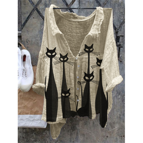 Classy Black Cats Art Flowy Tunic