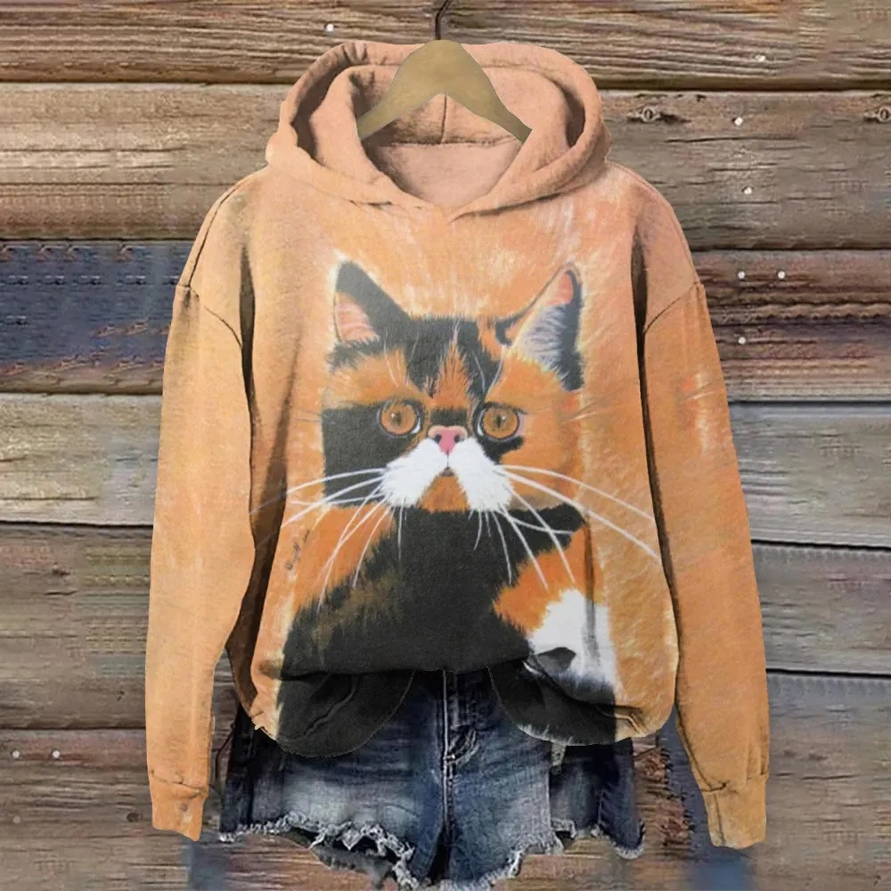 Cute Garfield Print Hoodie