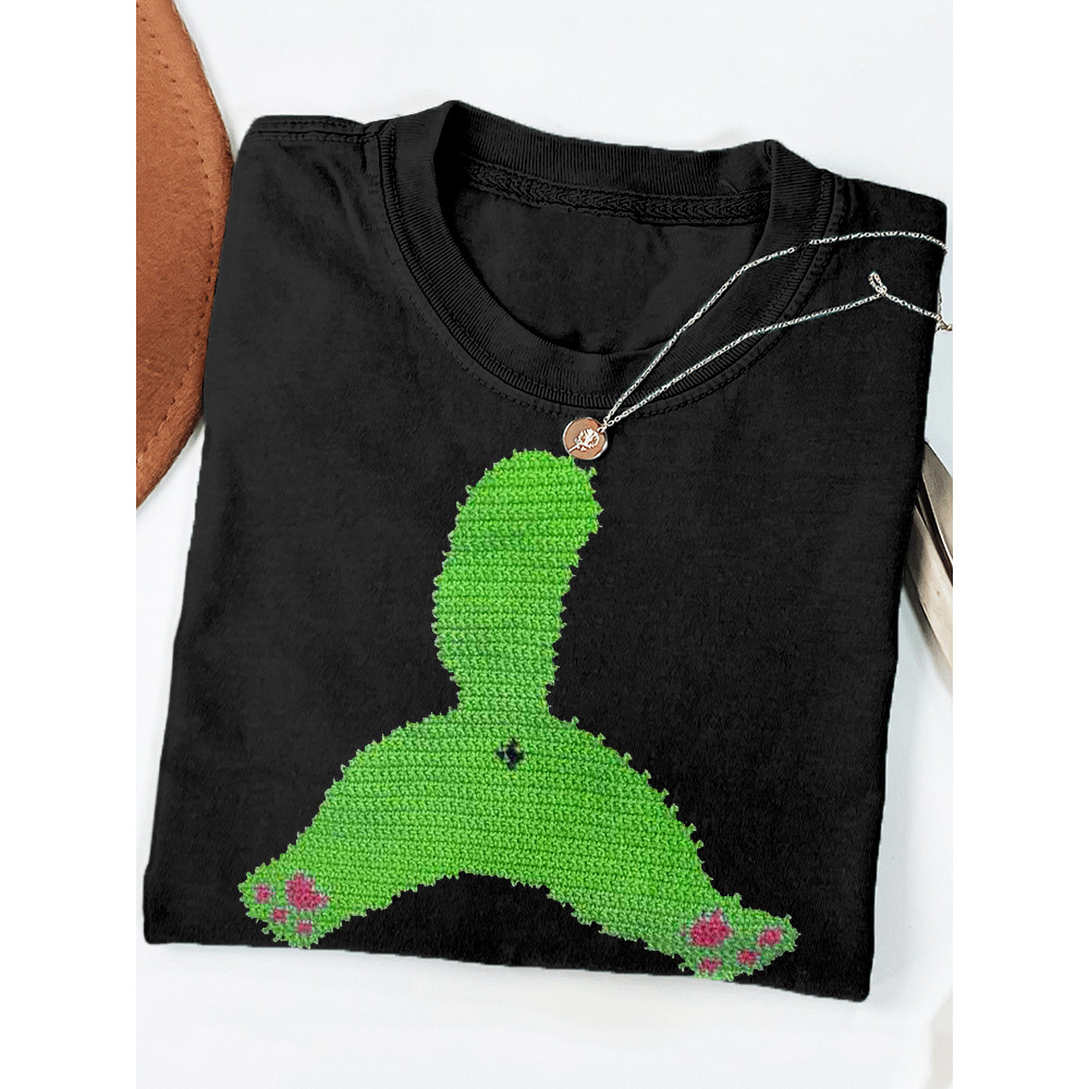 Cute Kitty Ass Knit Art Pattern Comfy T Shirt