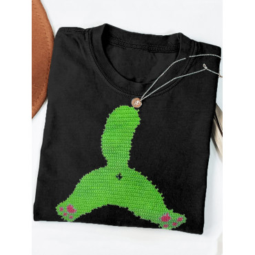Cute Kitty Ass Knit Art Pattern Comfy T Shirt