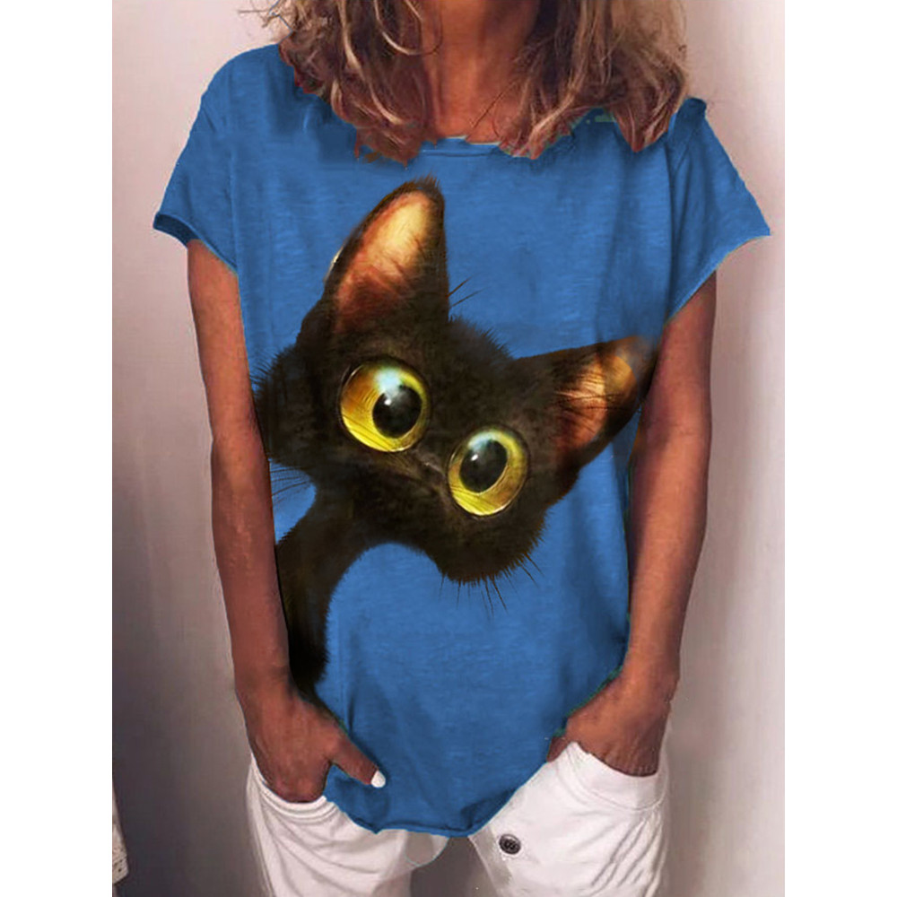Lovely Black Printed Casual Tee