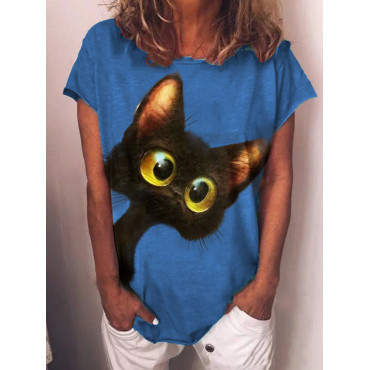 Lovely Black Printed Casual Tee