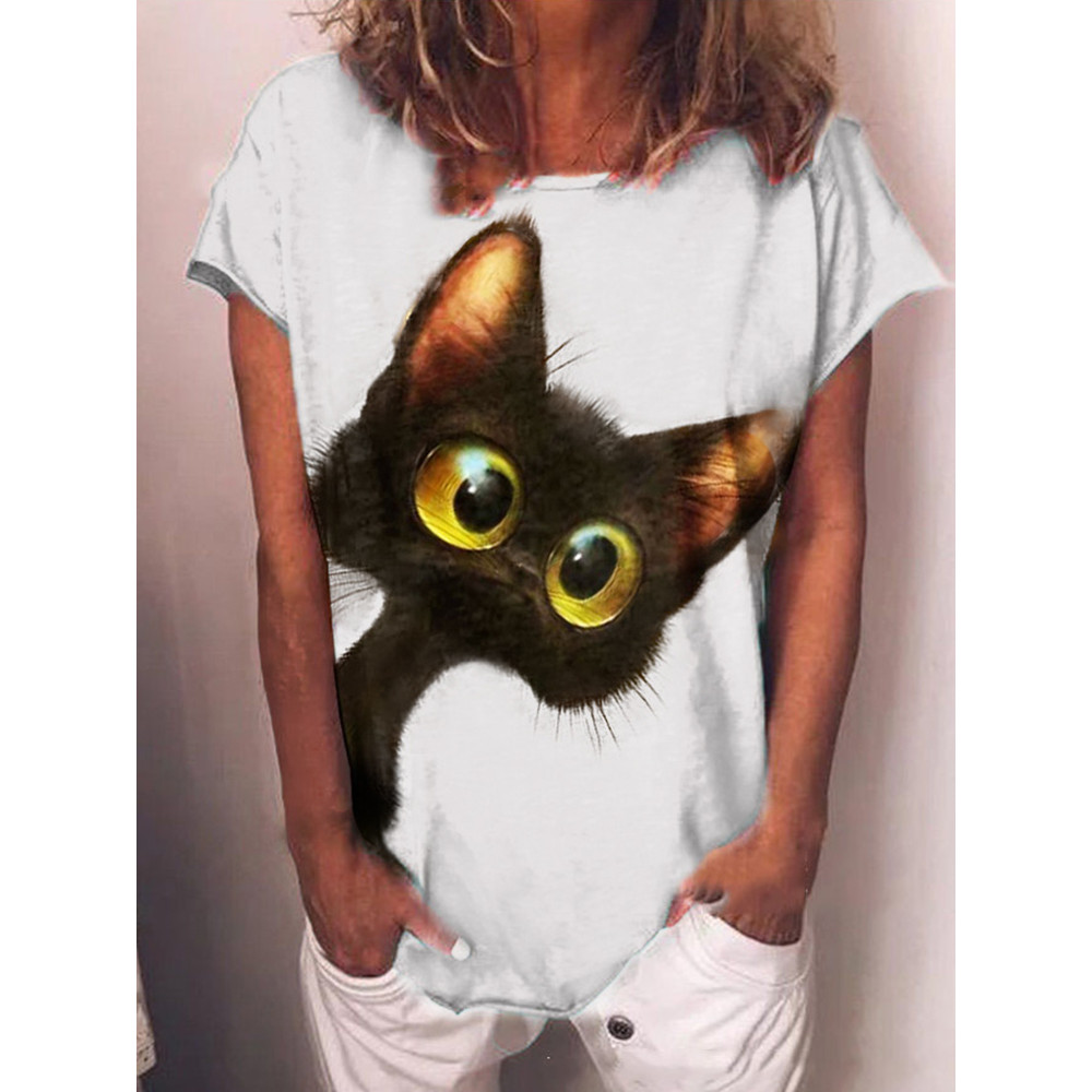 Lovely Black Printed Casual Tee