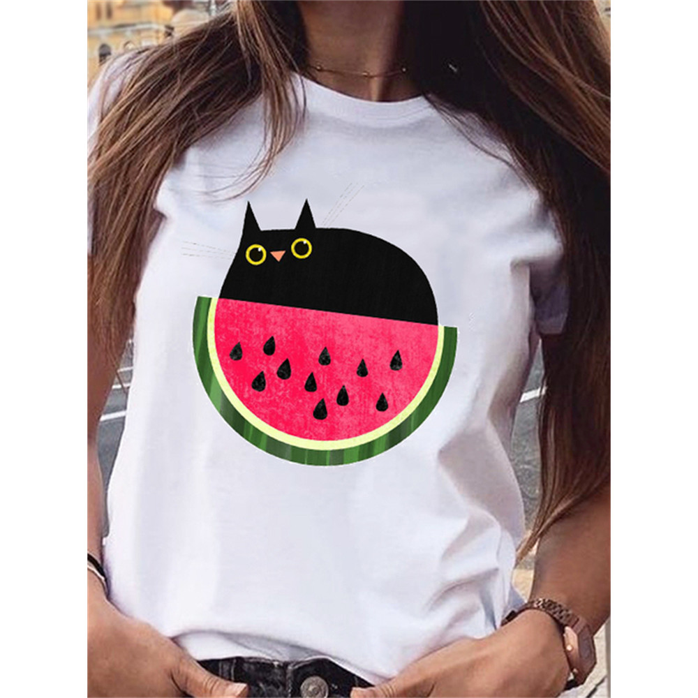 Lovely Cat Inspired Graphic T Shirt