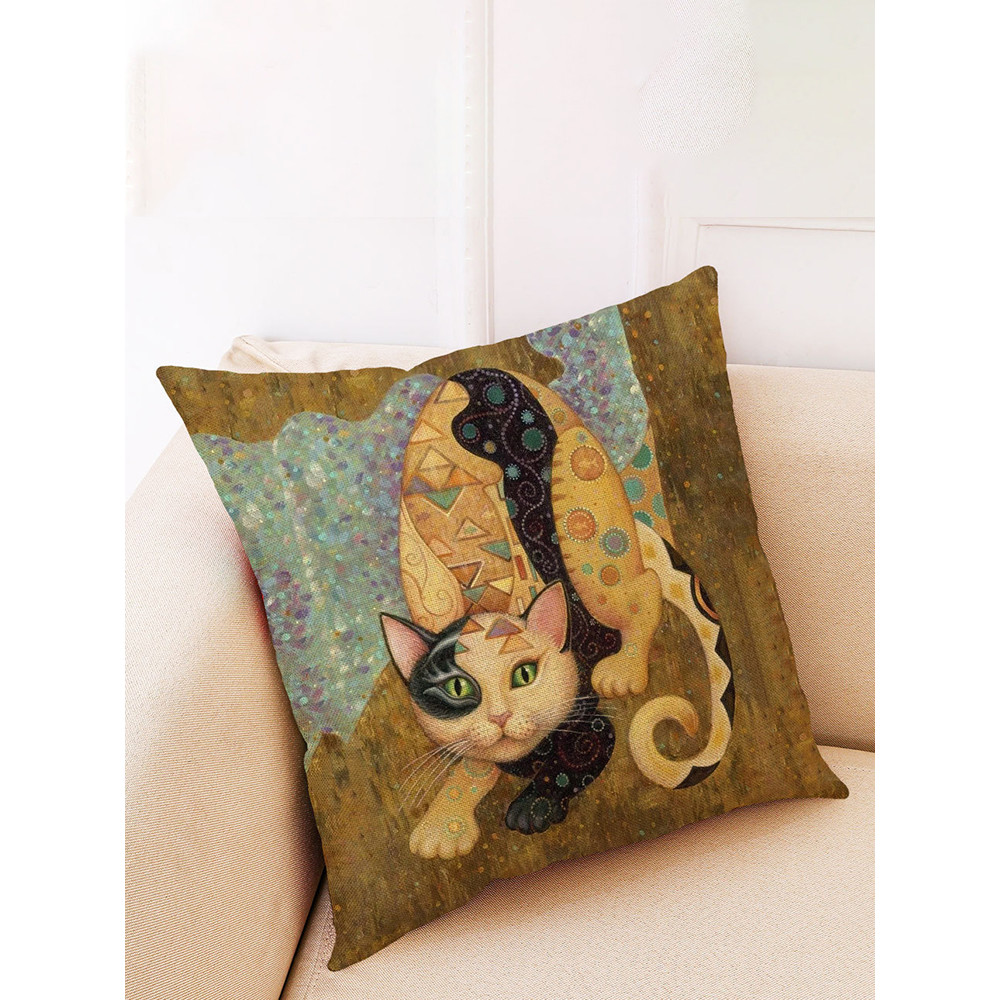 Lovely Cat Vintage Style Pillow Case