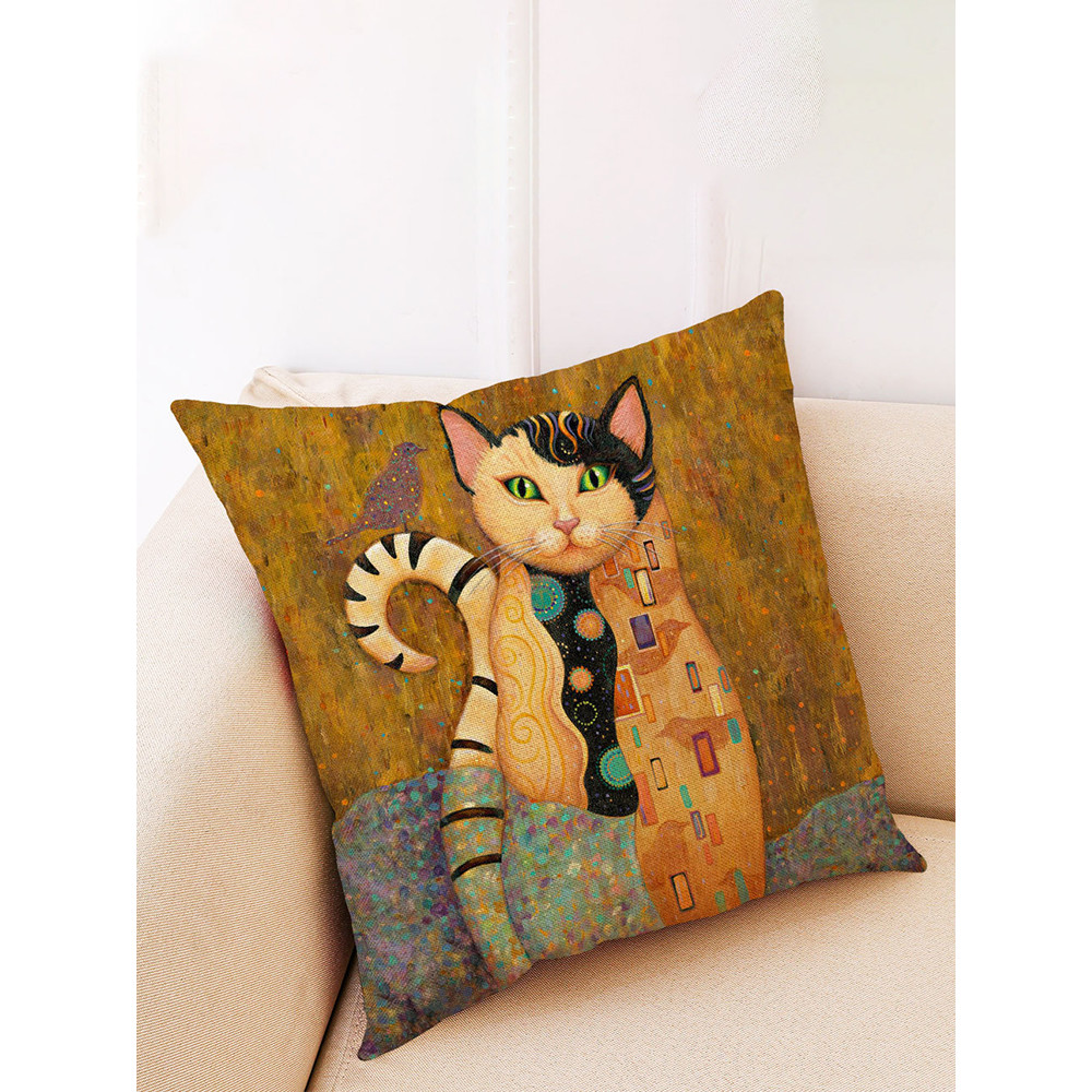 Lovely Cat Vintage Style Pillow Case