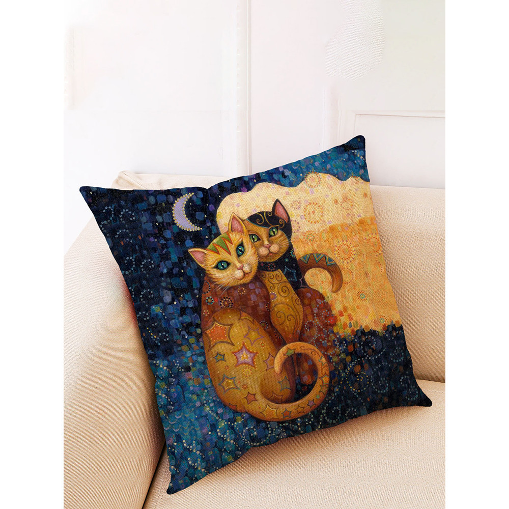 Lovely Cat Vintage Style Pillow Case
