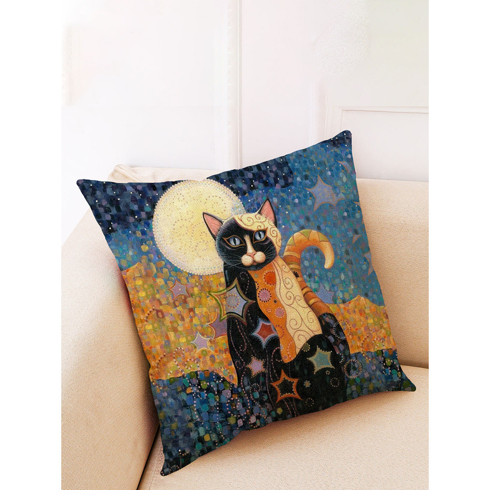 Lovely Cat Vintage Style Pillow Case