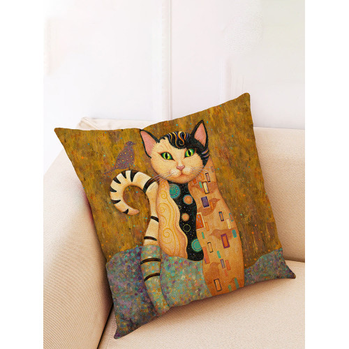 Lovely Cat Vintage Style Pillow Case