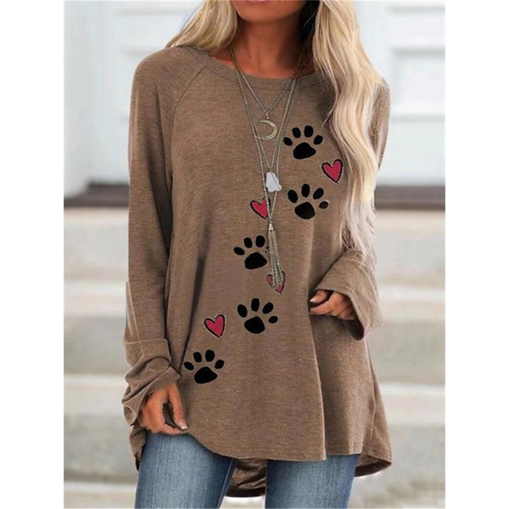 Pets Lover Hearts & Paws A Line T Shirt