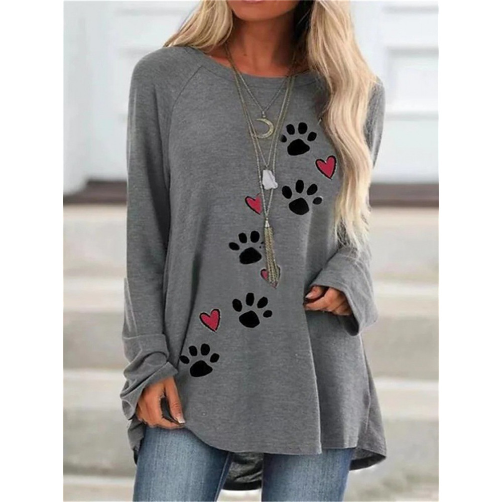 Pets Lover Hearts & Paws A Line T Shirt