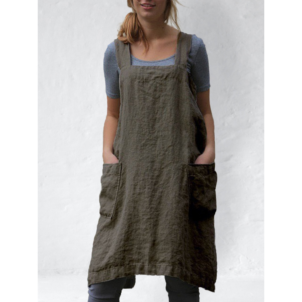 Simple Utility Cross Back Apron