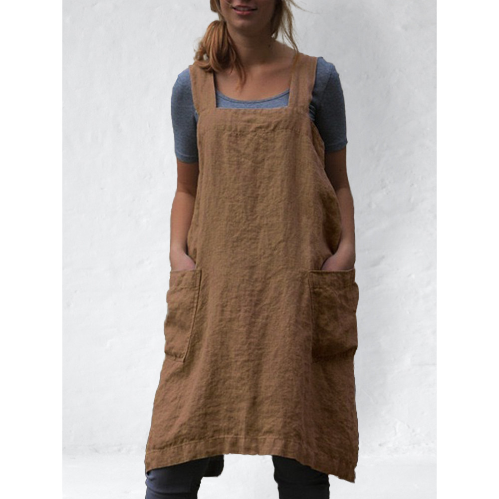 Simple Utility Cross Back Apron