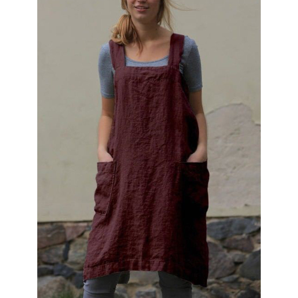 Simple Utility Cross Back Apron