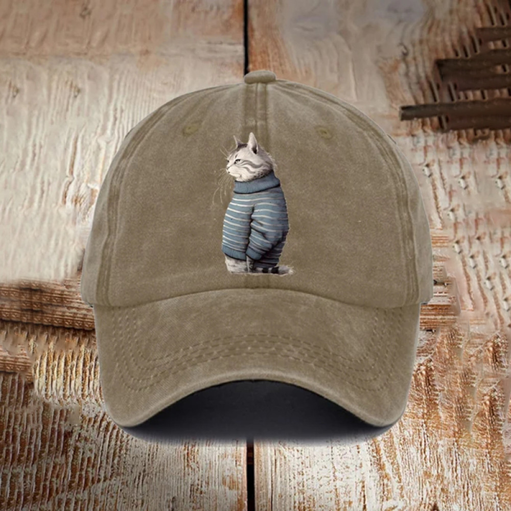 Unisex Winter Funny Cute Wonderland Clothing Cat Print Hat