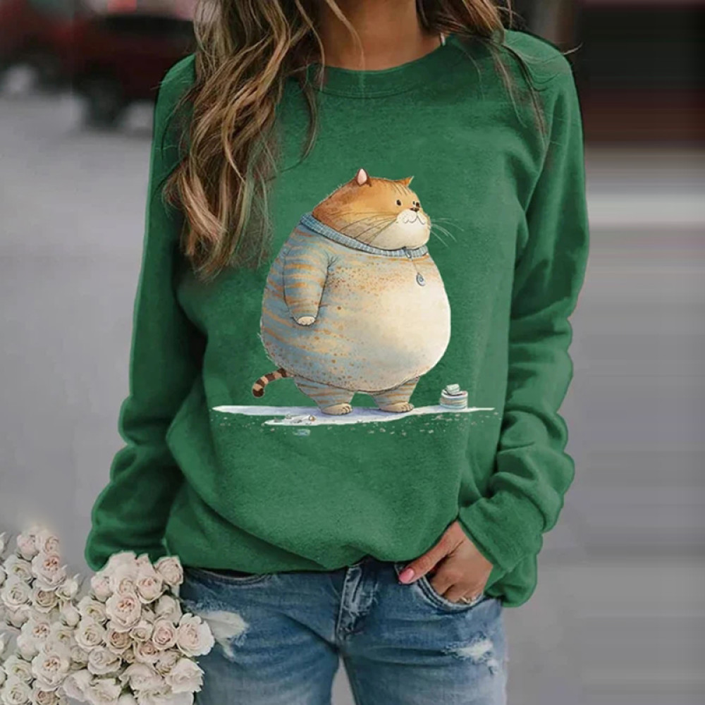 Women's Winter Cat Casual Sweatshirt